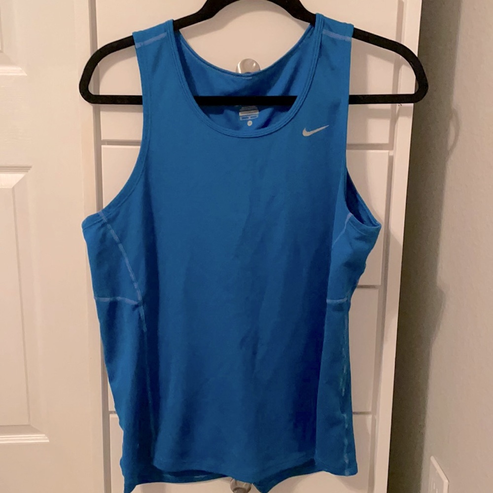 Blue Nike running tank top size M